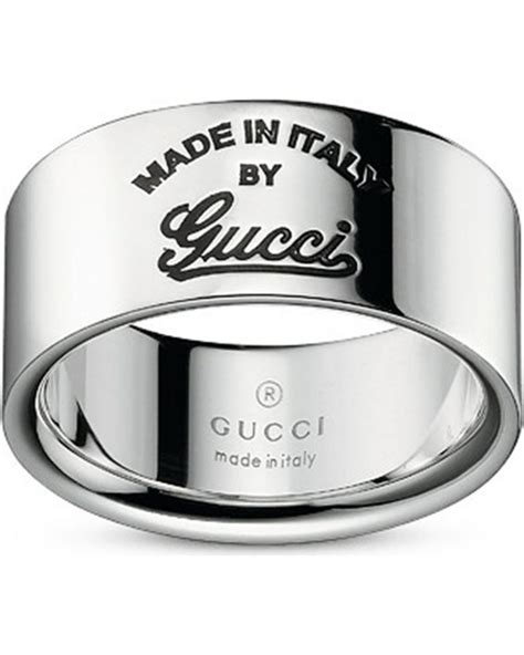 gucci silver ring with g|Gucci trademark ring.